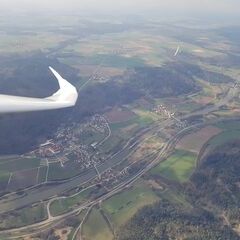 Flugwegposition um 13:09:48: Aufgenommen in der Nähe von Neumarkt in der Oberpfalz, Deutschland in 1302 Meter